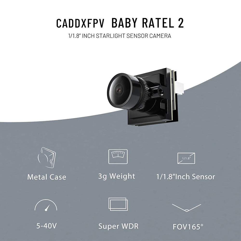 CADDX マイクロ FPV カメラ Ratel 2 4.5 - Drone Racing Camera のレビューと価格